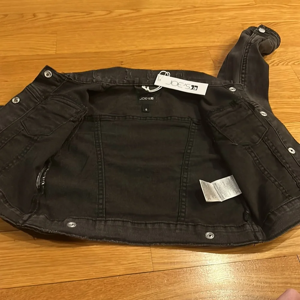 JOE’S JEANS girls Distressed Onyx Denim Jacket